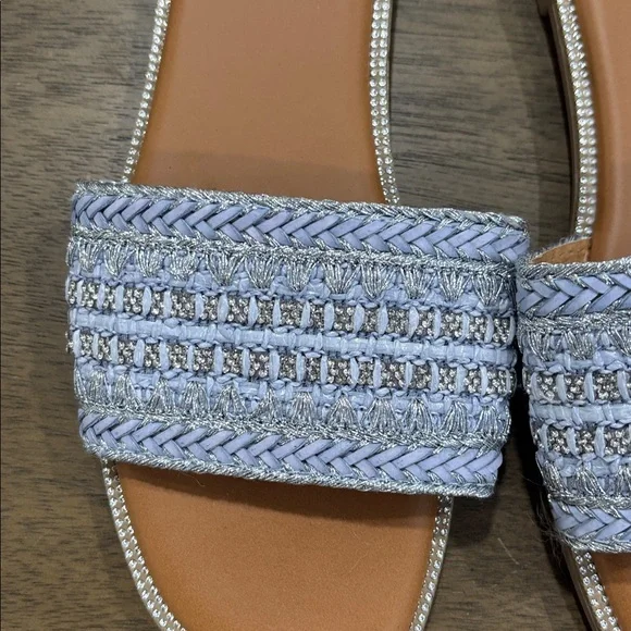 Nicole Miller Blue and Tan Women’s Sandals - Picture 2 of 3